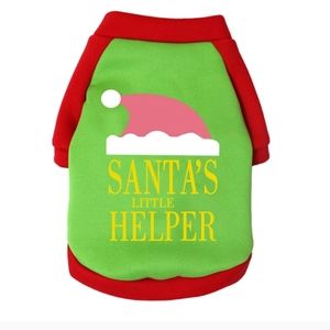 Santa's Little Helper Holiday Pet Shirt for Dogs
